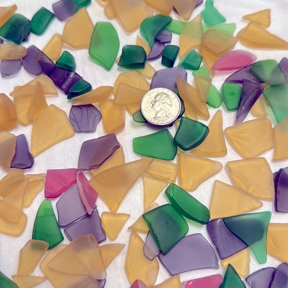 Vintage Colorful Sea Glass Pieces, 11oz Of Sea Glass Multi Color Misc Size - Picture 10 of 11